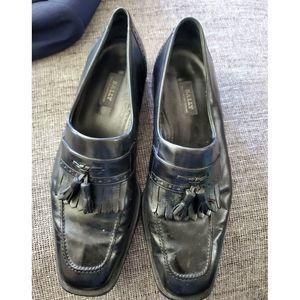 Bally Berzo Men's Black Leather Kiltie Tassel Loafer Made Switzerland Size‎ 11 D
